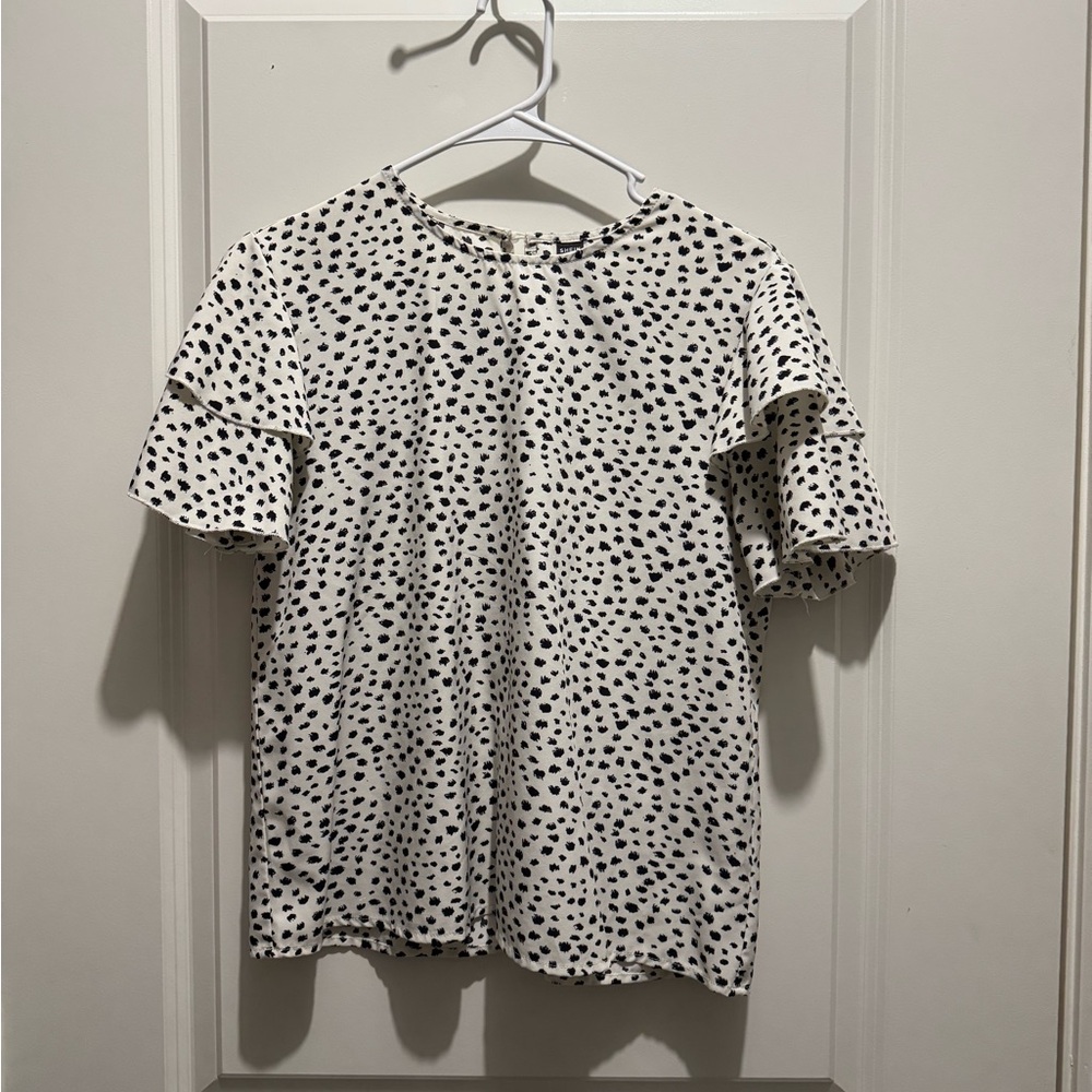 Black and White Polka Dot Blouse